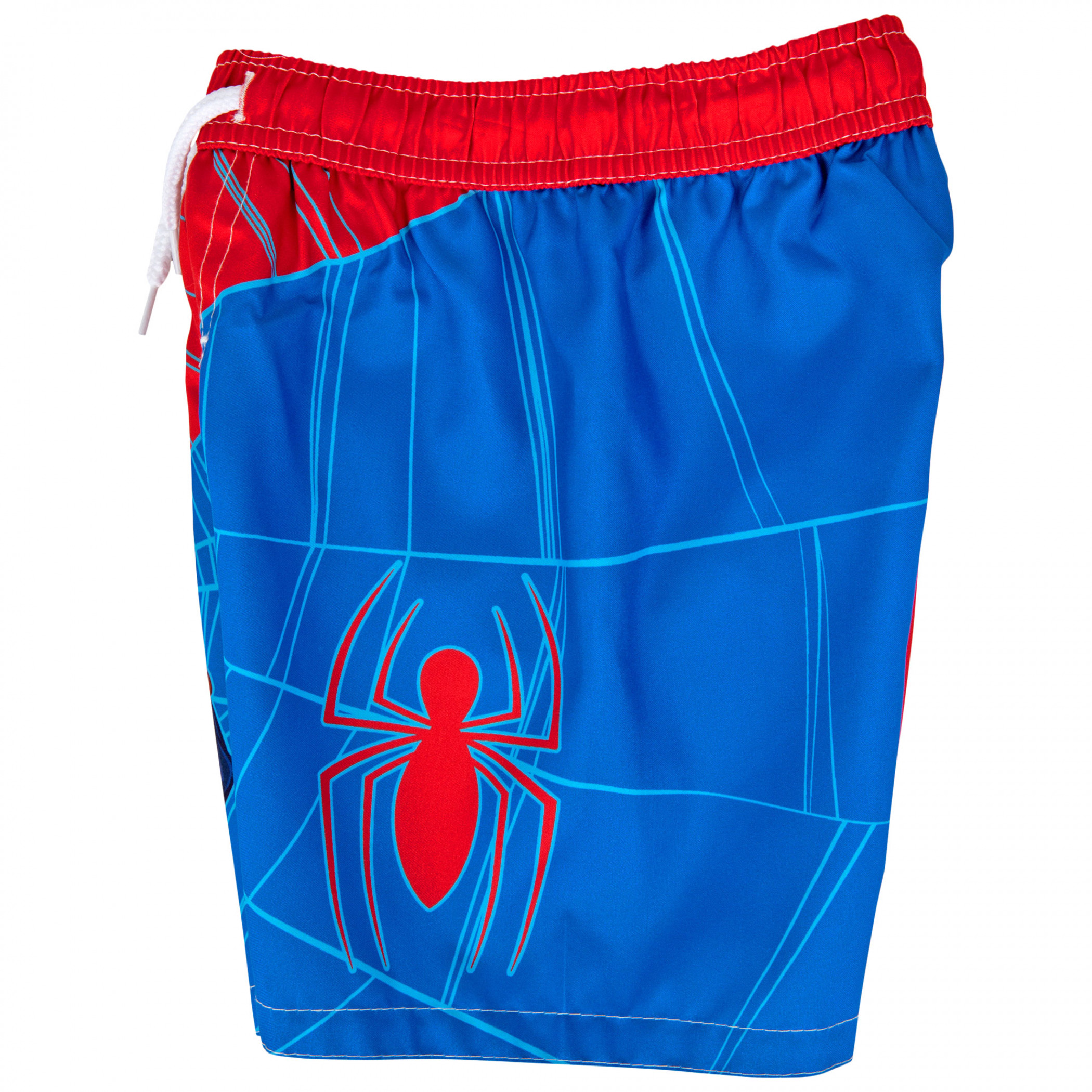 Spider-Man Character Webbing and Logo Toddler Swim Shorts
